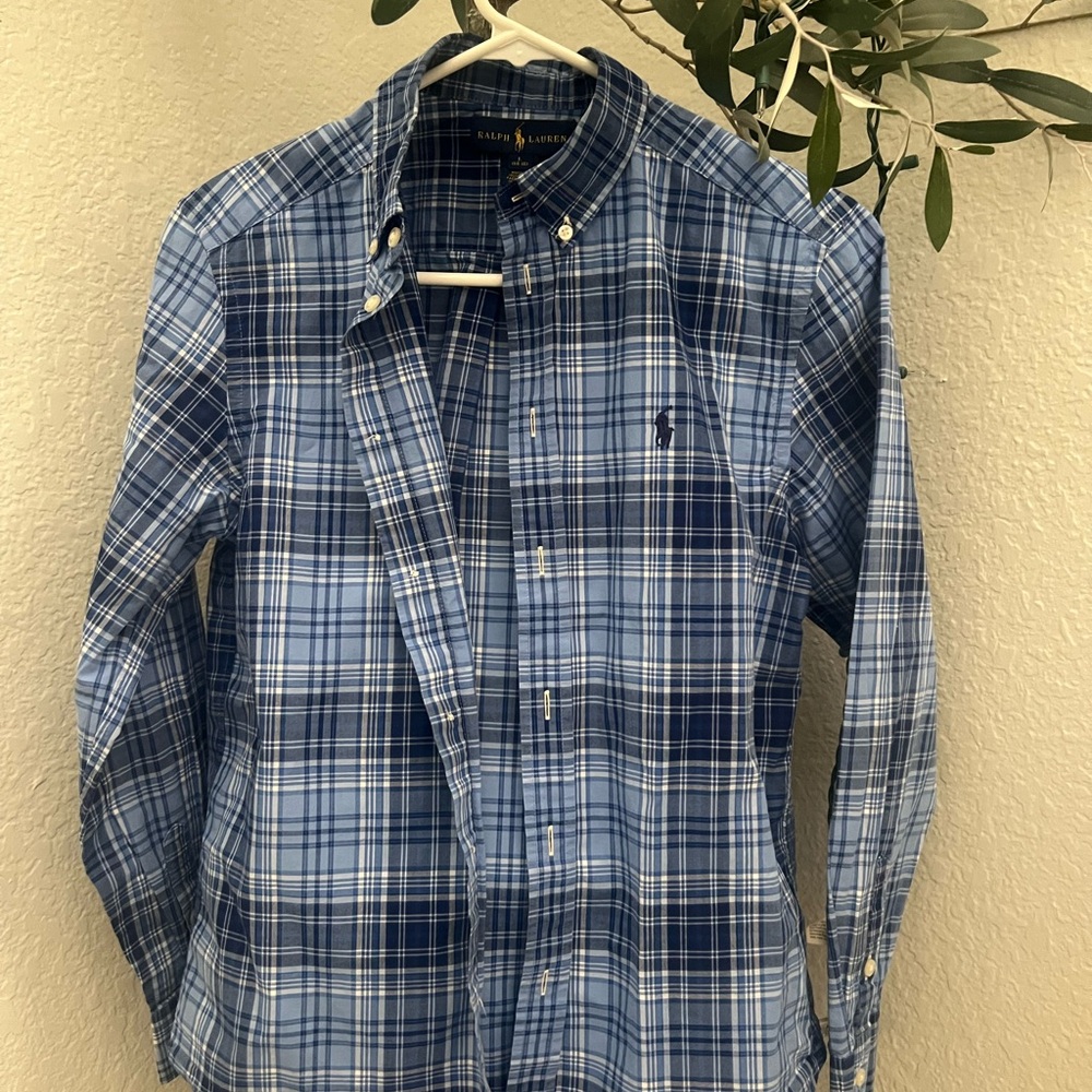 Ralph Lauren boy Blue Checkered Shirt